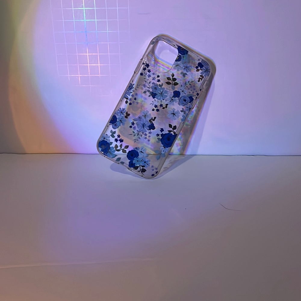 Blue floral iPhone XR and iPhone 11 case